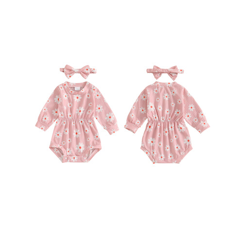 (6-12 Months, Pink) Dívčí overal s s čelenkou 1