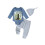 (3-6 Months, Blue) 3-delige babyset voor en muts. 1