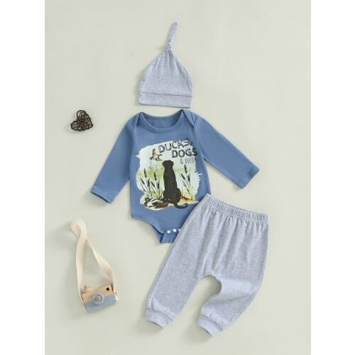(12-18 Months, Blue) 3dílná sada pro a čepice. 2