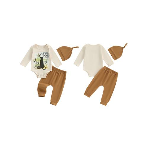 (0-3 Months, Beige) 3dílná sada pro a čepice. 1