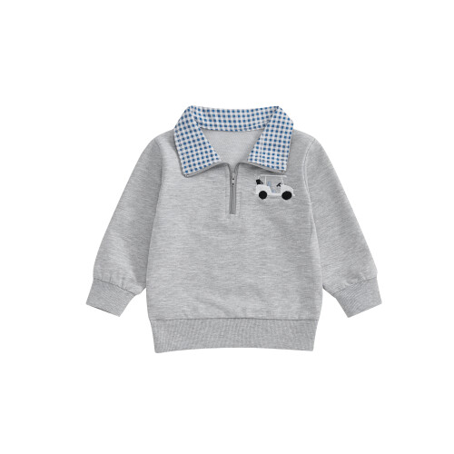 (12-18 Months, Gray) Φούτερ με κέντημα για νήπια