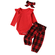 (6-12 Months, Red) Ensemble bébé fille Vêtements mignons.