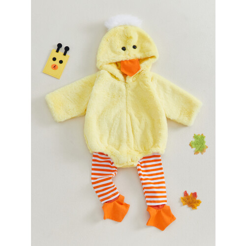 (18-24 Months, Yellow) Dětský fleecový overal boty, kachnička 2