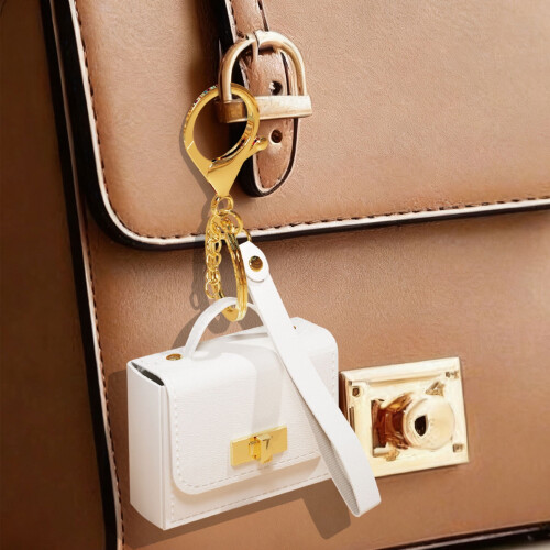 Pochette porte-clés en cuir PU multicolore 13 x 8 cm