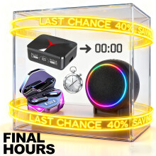 Coffret cadeau premium 2025 : écouteurs gaming lumineux, montre connectée, son surround, idéal pour les anniversaires et les fêtes.