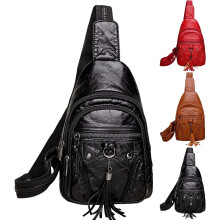 Geantă de piele pentru femei, geantă crossbody impermeabilă, geantă de piept, rucsac mic la modă, geantă pentru călătorii, drumeții