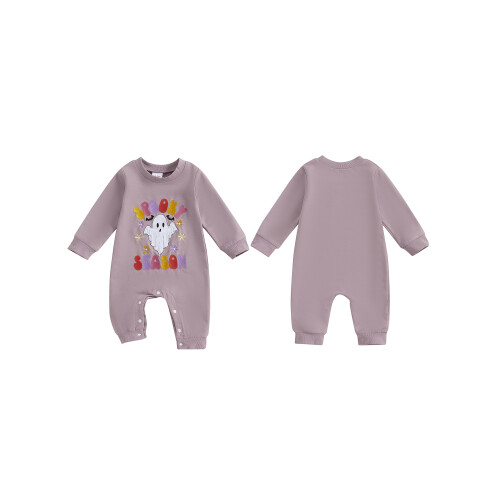 (6-12 Months, Purple) Dětské dívčí halloweenské písmenem ducha... 1