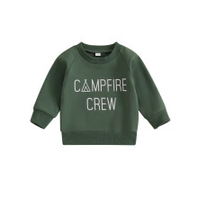 (6-12 Months, Green) Podzimní ležérní mikiny potiskem písmen