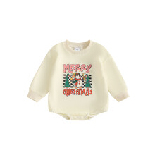 (6-12 Months, Apricot) Vánoční mikina s potiskem sněhuláka.