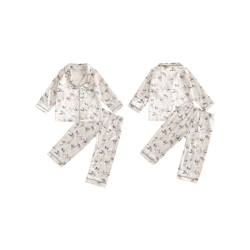 (5-6 Years, White) Kinder-Pyjama-Set für Mädchen elastischem Bund 1