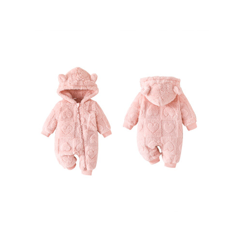 (9-12 Months, Pink) Macacão de inverno da moda. 1