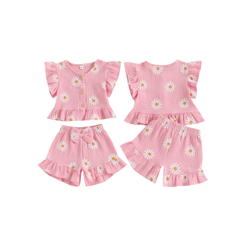 (2-3 Years, Pink) Letní oblečení pro a roztomilé. 1
