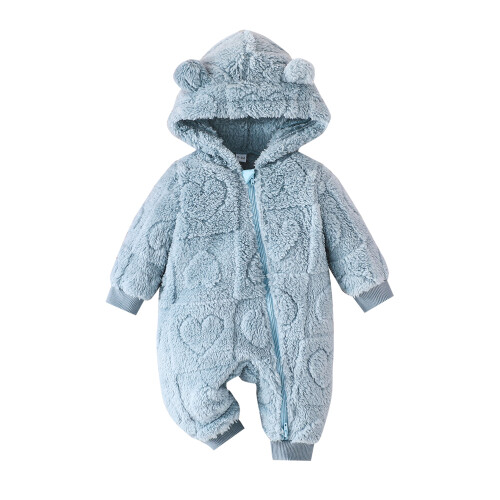 (0-3 Months, Blue) Macacão de inverno da moda.