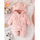 (3-6 Months, Pink) Baba lányok téli divatos ruhák 5