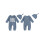 (0-3 Months, Blue) Podzimní overal pro a čepicí 2