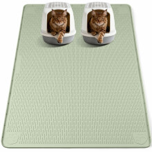 Bartuke Cat Food Mat, 57" x 40" Extra Large Silicone Pet Feeding Mat with Raised Edge, Pet Placemat for Food and Water Bowl, Non-Slip, Easy to Clean,