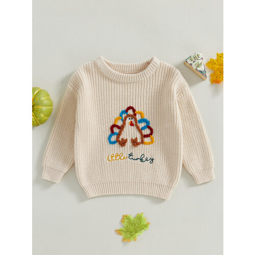 (6-9 Months, Beige) Πουλόβερ μωρού, μακριά χειμωνιάτικο ρούχο 2