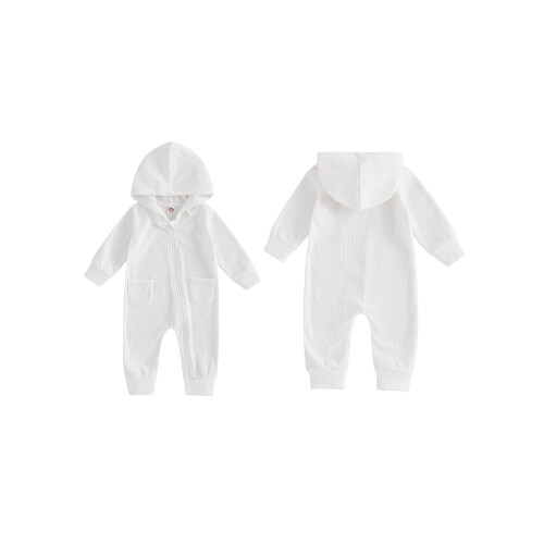 (0-3 Months, White) Podzimní overal s pro miminka 1