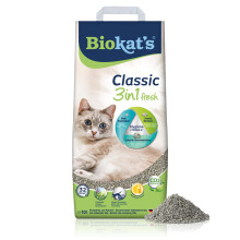 Biokat?s Classic Fresh 3in1 with spring fragrance - Clumping cat litter with 3 different grain sizes - 1 bag (1 x 10 L)