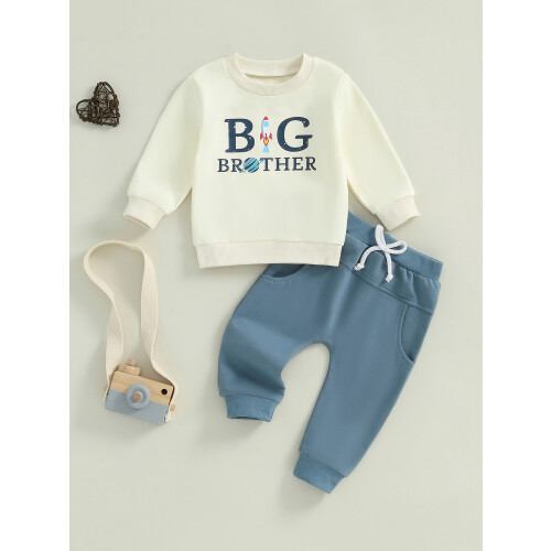 (12-24 Months, Blue) Παιδικό σετ 2 παντελόνι φόρμας 2
