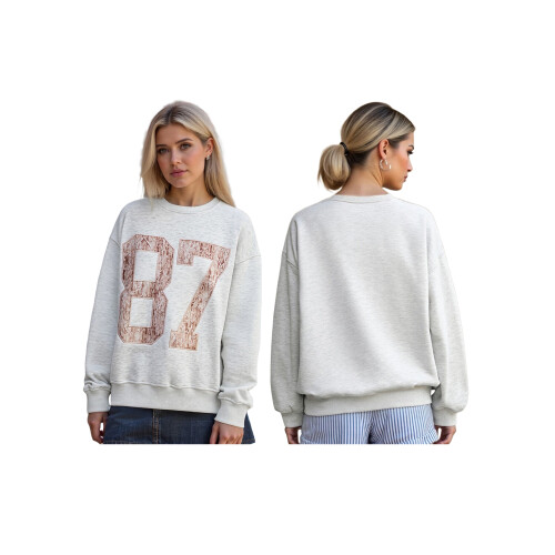 (L, Light Grey) Női pulóver, hosszú hétköznapi felsők 1