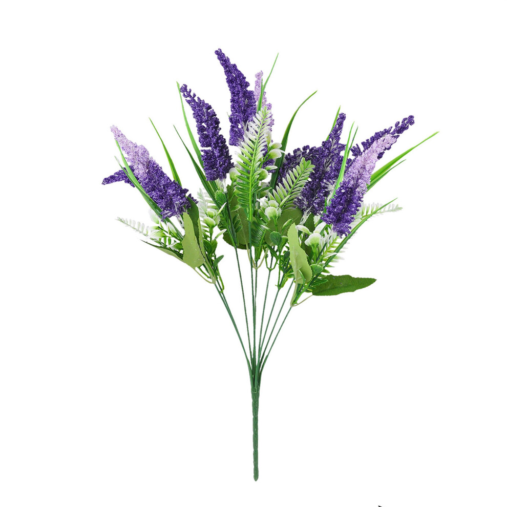 (48cm*24cm, Violet) Lavender Artificial Plants with Stems Realistic Simulation Fake Flowers for Vase Home Porch Garden Yard and More