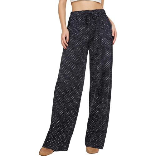 (L, Black) Γυναικείο Baggy παντελόνι ίσια μπατζάκια