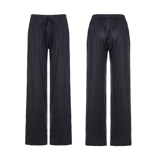 (L, Black) Γυναικείο Baggy παντελόνι ίσια μπατζάκια 2