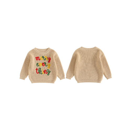 (18-24 Months, Khaki) Πουλόβερ νήπια κορίτσια φθινοπωρινά ρούχα 1