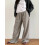 (S, Khaki) Γυναικείο oversized παντελόνι στη μέση 4