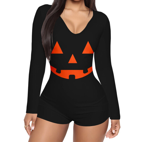 (S, Light Brown) Mono de Halloween de dormir