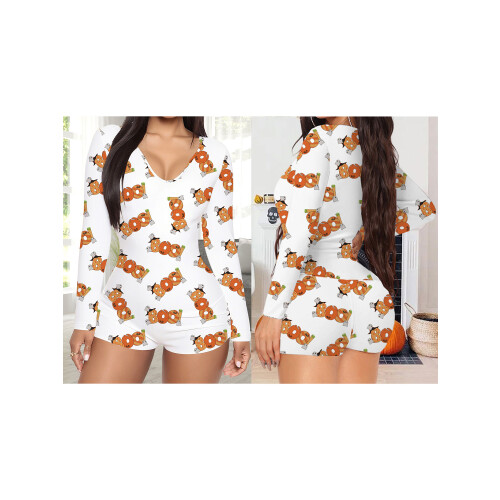 (XL, White) Mono de Halloween de dormir 1