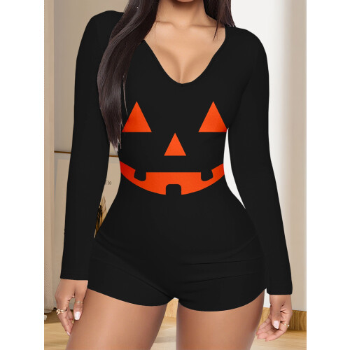 (S, Light Brown) Mono de Halloween de dormir 2
