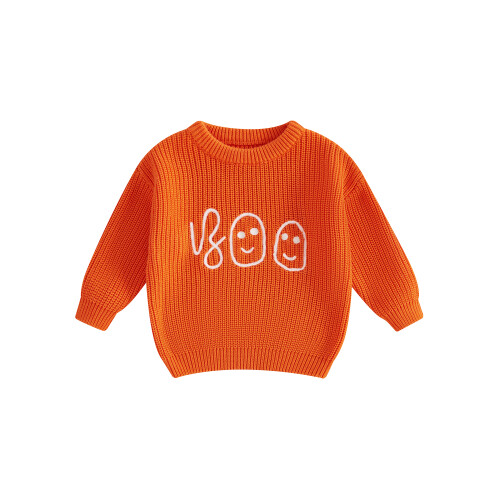 (3 Years, Orange) Halloween-Pullover für Kleinkinder Rundhalsausschnitt, Strickpullover