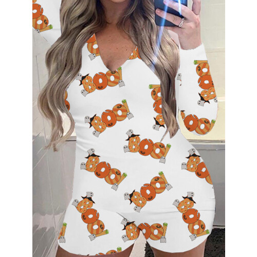 (XL, White) Mono de Halloween de dormir 2