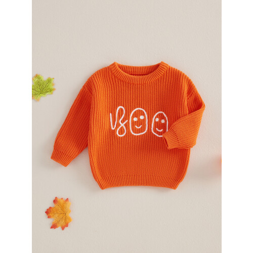 (3 Years, Orange) Halloween-Pullover für Kleinkinder Rundhalsausschnitt, Strickpullover 2
