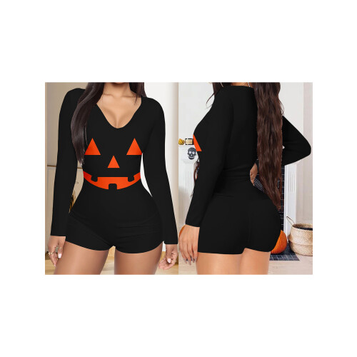 (S, Light Brown) Mono de Halloween de dormir 1