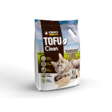 Croci Tofu Clean Litter 6L - Clumping Cat Litter, Biodegradable, flushes down the toilet, 100% vegetable, Long lasting Anti-odor Sand