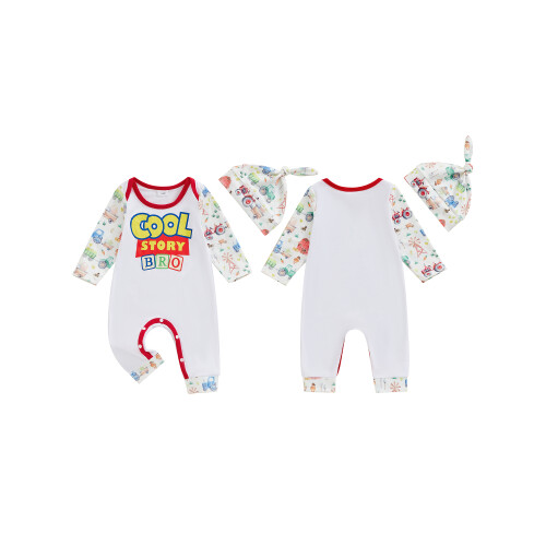 (6-12 Months, Red) Baby-Jungen Strampler mit mit Mütze 1