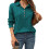 (XL, Malachite Blue) Γυναικείο Φούτερ Φθινοπωρινό, Καθημερινό, Ελαφρύ 1