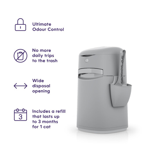 Litter Locker by Litter Genie Easy Roll Bin with 1 Refill 1