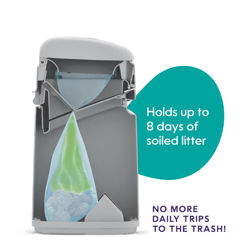 Litter Locker by Litter Genie Easy Roll Bin with 1 Refill 2