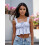 (XL, Sky Blue) Dámské tílko, top a klub 7