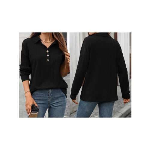 (XL, Black) Γυναικείο Φούτερ Φθινοπωρινό, Καθημερινό, Ελαφρύ 1