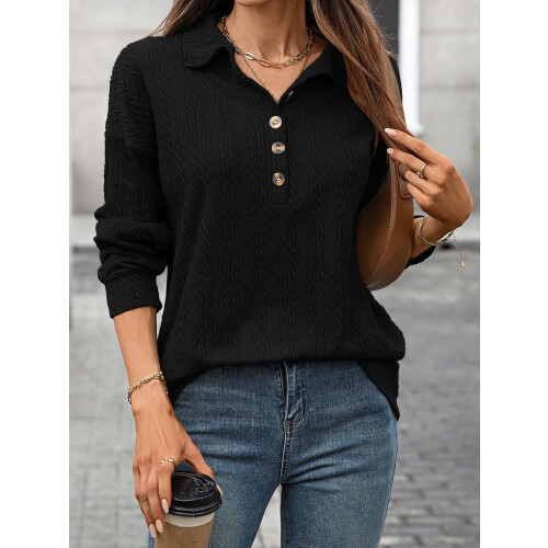 (XL, Black) Γυναικείο Φούτερ Φθινοπωρινό, Καθημερινό, Ελαφρύ 2