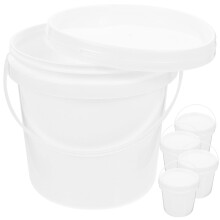 Seau à sable en plastique pour peinture de bain, 2 gallons, avec poignée, lot de 5