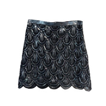 (XL, Black) Women's Summer Mini Skirts Sequins Geometric Pattern Pencil Skirt for Daily, Travel, Parties