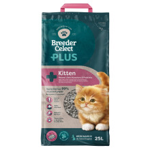 Breeder Celect Plus Kitten Cat Litter (25L) - 99 Percent Recycled Paper, Absorbent Cat Litter, Natural Probiotics & Attractant, Optimal Odor Control,
