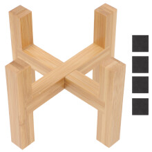 Support Ă fleurs en bois OUNONA pour pots de fleurs hauts
