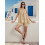 (XL, Light Yellow) Conjunto de dos cintura elástica. 4